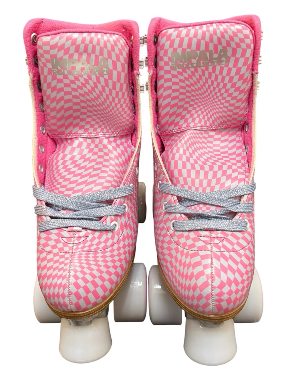 Impala Roller Skates Wavy Check Pink Women’s Size 7 NIB